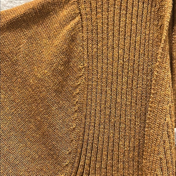 MANGO NEW Women's Brown ribbed Sweater Wrap Dress long sleeve - Picture 5 of 7